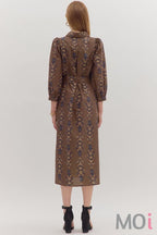 Floral Belted Midi Dress