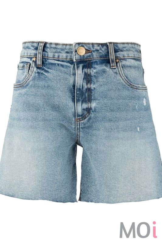 Hailey High Rise Short With Raw Hem