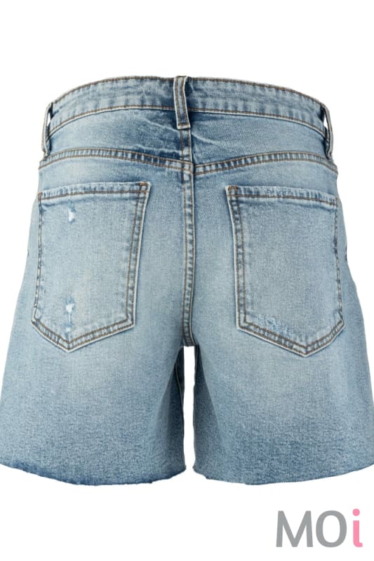 Hailey High Rise Short With Raw Hem