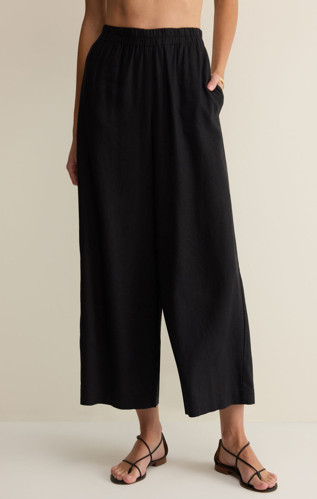 Z Supply Scout Linen Pant BLK