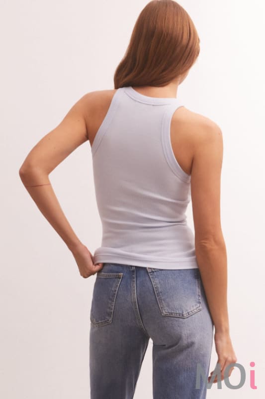Z Supply Lilly Rib Tank Tranquil Waters