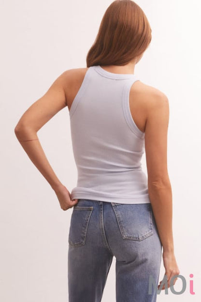 Z Supply Lilly Rib Tank Tranquil Waters