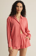 The Perfect Striped Button Top