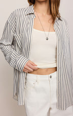 Z Supply Reese Button Up Stripe Top (ECP)