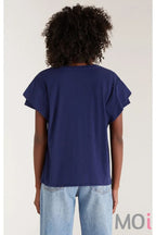 Z Supply Adrina Slub Top Indigo Dream