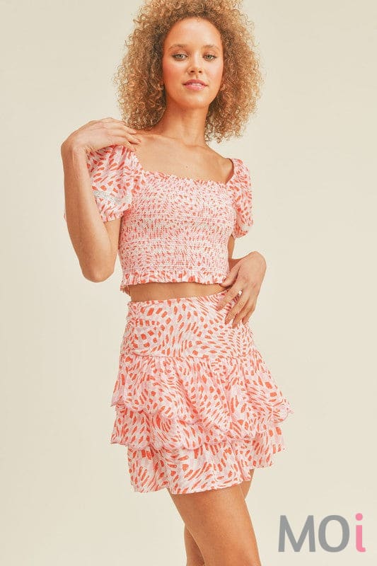 Layered Skirt Pink Multi