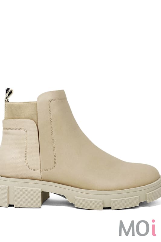 Shushop Yordana Nude Lug Sole Boot Apparel & Accessories