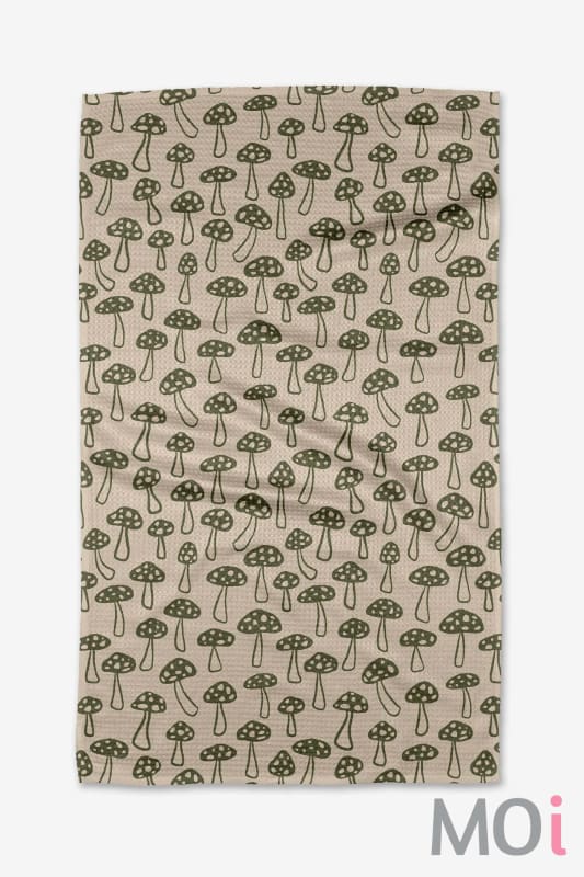 Geometry Woodland Mushroom Tea Towel
