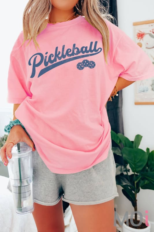 WASHED PICKLEBALL OVERSIZED GRAPHIC TEE