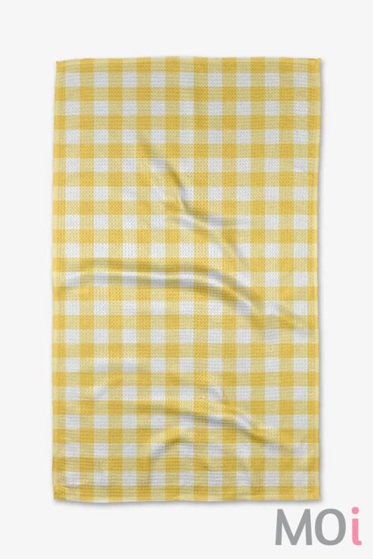 Lemon Gingham Tea Towel
