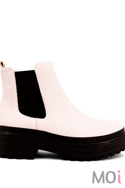 White Lug Sole Boot Shoes
